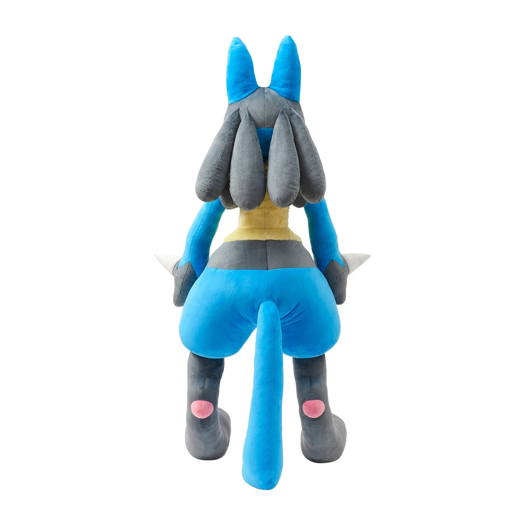 Life-size Lucario plush toy, made in Japan with high-quality materials