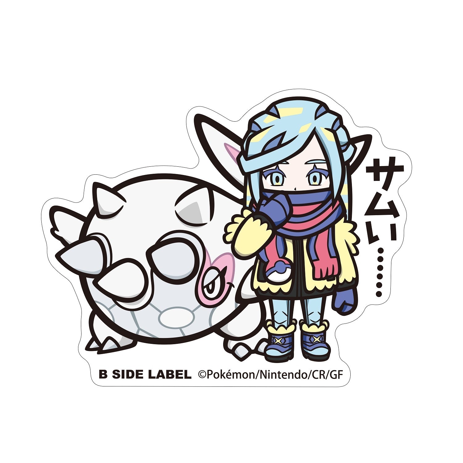 B-SIDE LABEL Pokemon Sticker BIG Grusha & Hull Whale, featuring official artwork, sourced from Japan