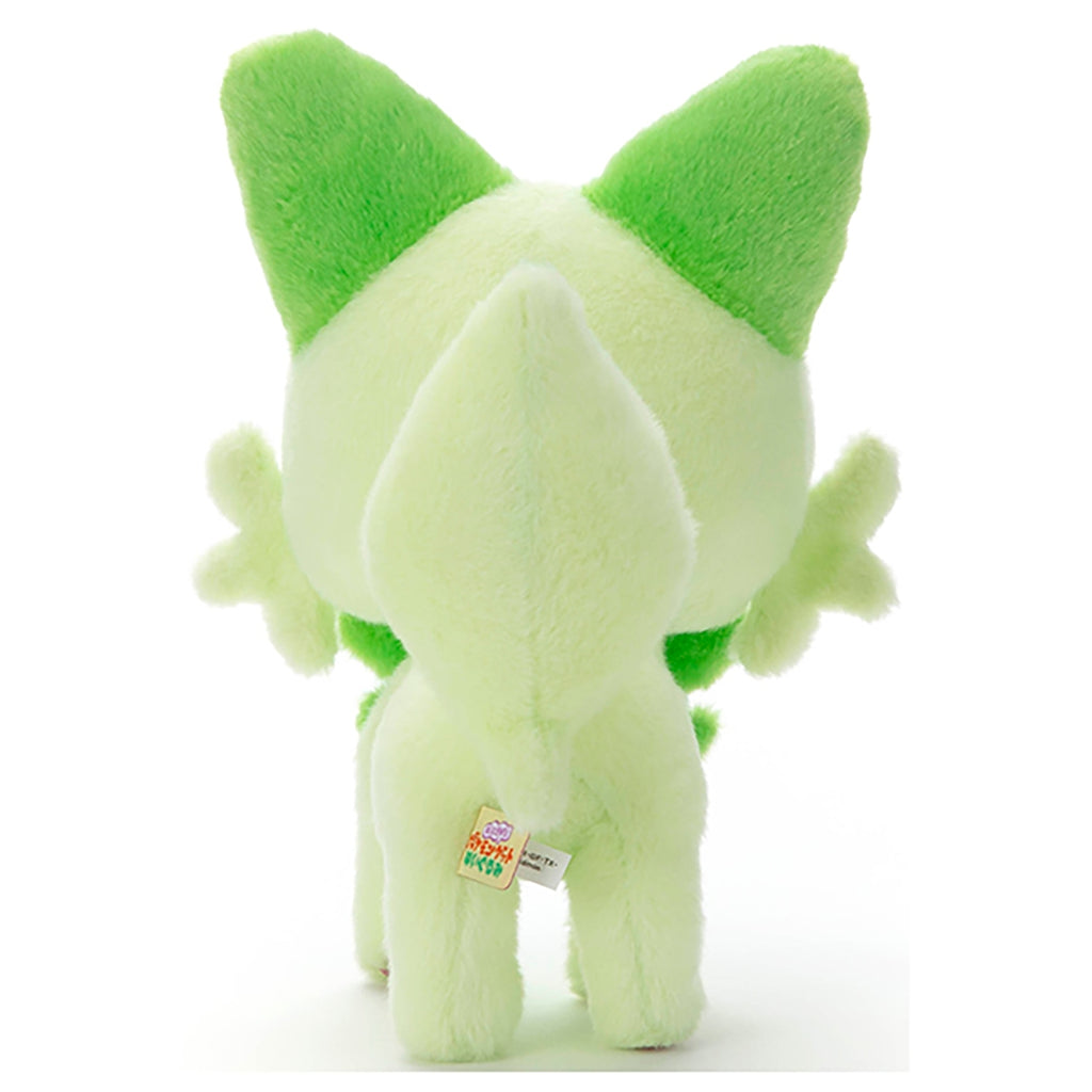 Authentic Pokemon Nyaoha plush toy with official Pokemon Center Online tag from Japan