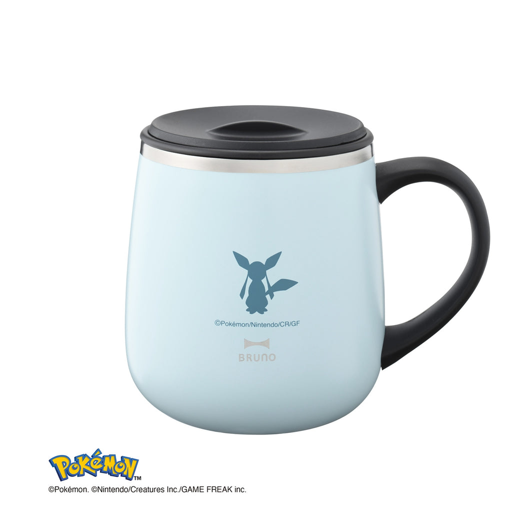[BRUNO] Eevee Friends Stainless Steel Mug Short with Lid Blue Glaceon