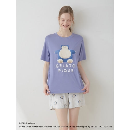[gelato pique] Cool touch print T-shirt & shorts set navy