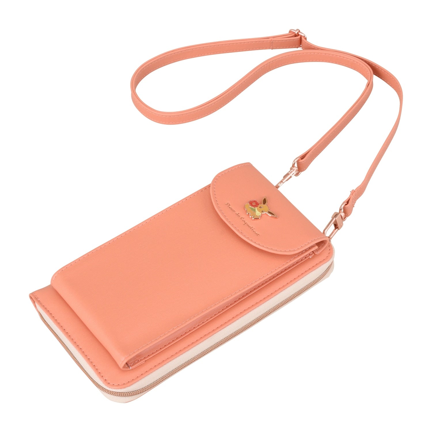 Smartphone shoulder with wallet function Fleur de Coquelicott