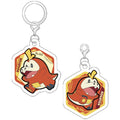 Acrylic marker charm set Hogeta from Japan, featuring Fuecoco with fire details