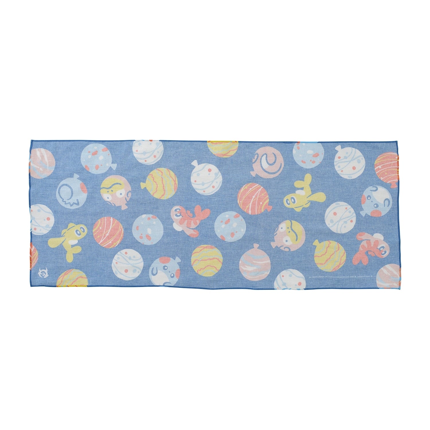 Authentic Pokemon Tenugui blue mask water balloon collectible from Japan, with vibrant colors