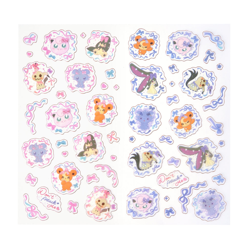 Pokemon Clear Seal Set with colorful stickers and stamps from Japan
