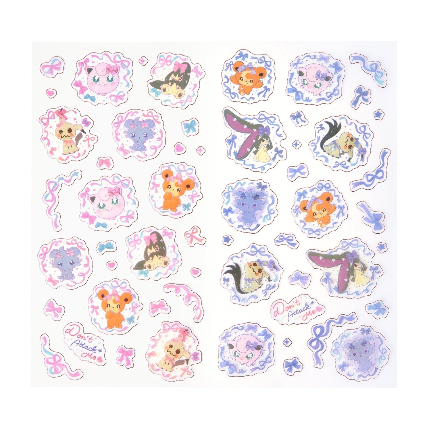 Pokemon Clear Seal Set with colorful stickers and stamps from Japan