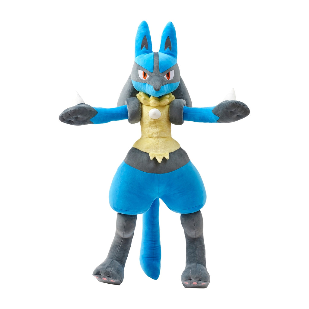 Detailed Lucario plush from Japan, perfect for Pokemon collectors and fans