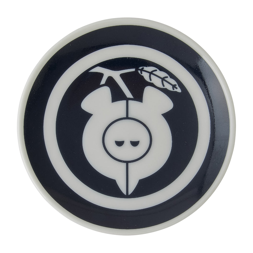 Close-up of Pokémon Center Japan licensed plate, part of the Kitakami no Sato Momowaro Set