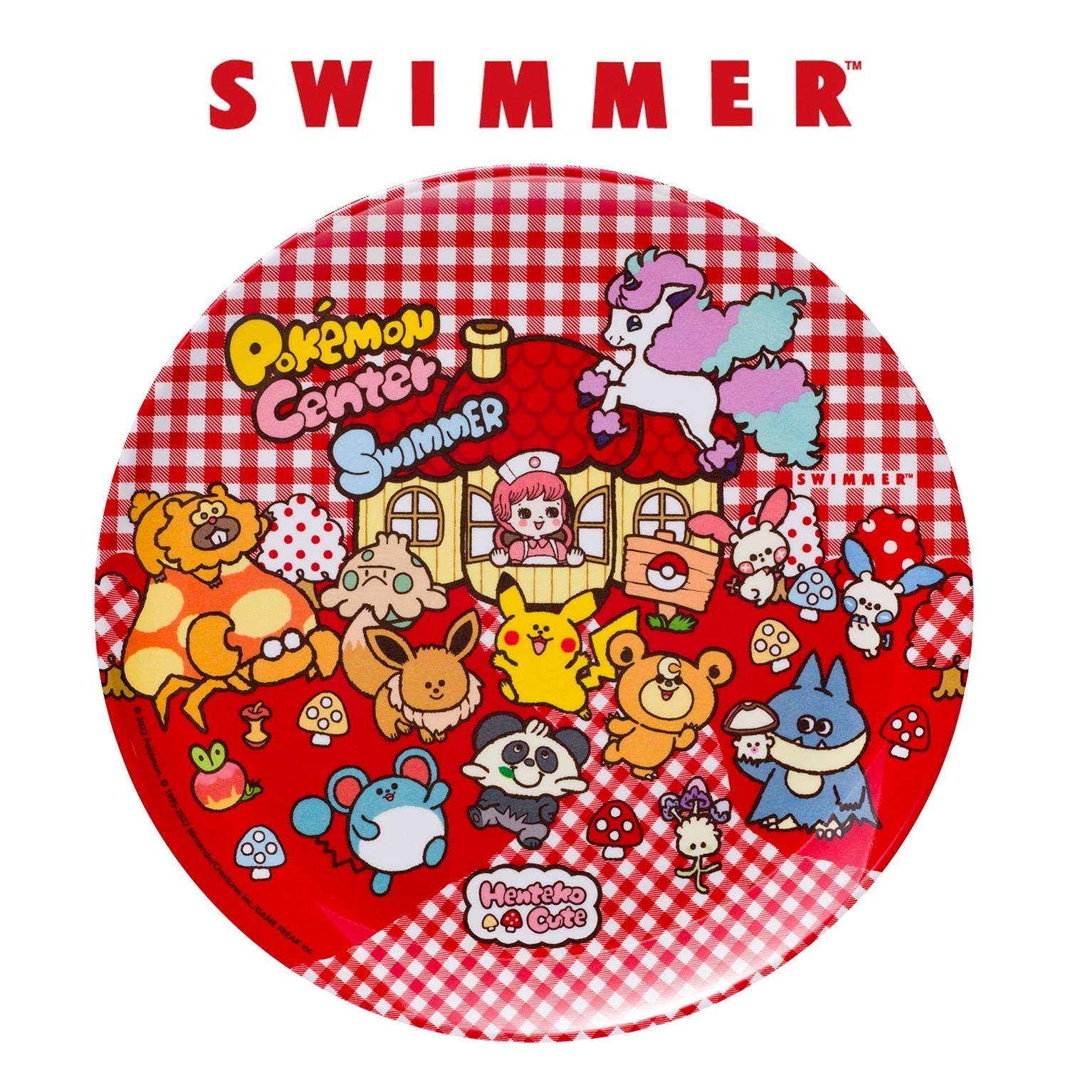SWIMMER melamine plate Henteko Cute