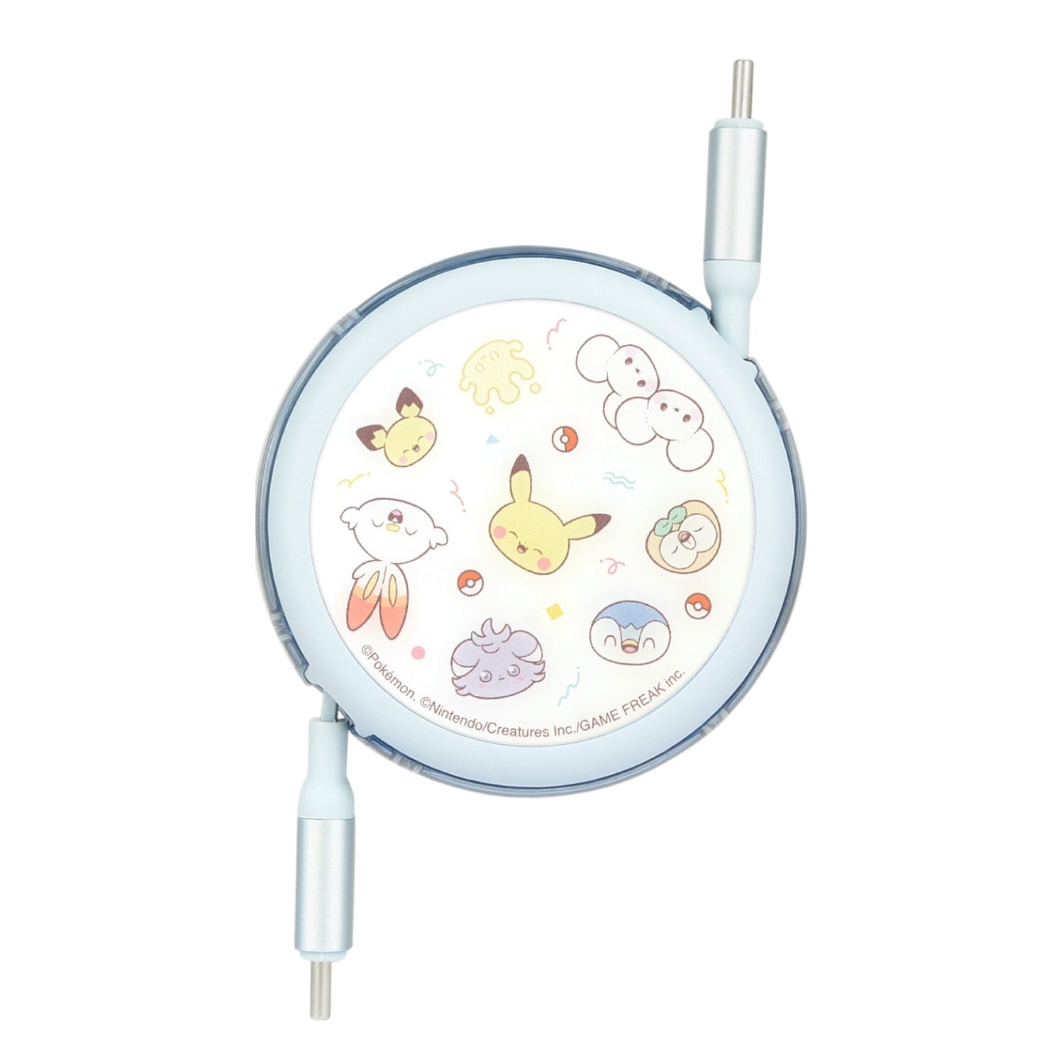 Pokepiece PD60W compatible USB2.0 reel type Type-C cable white