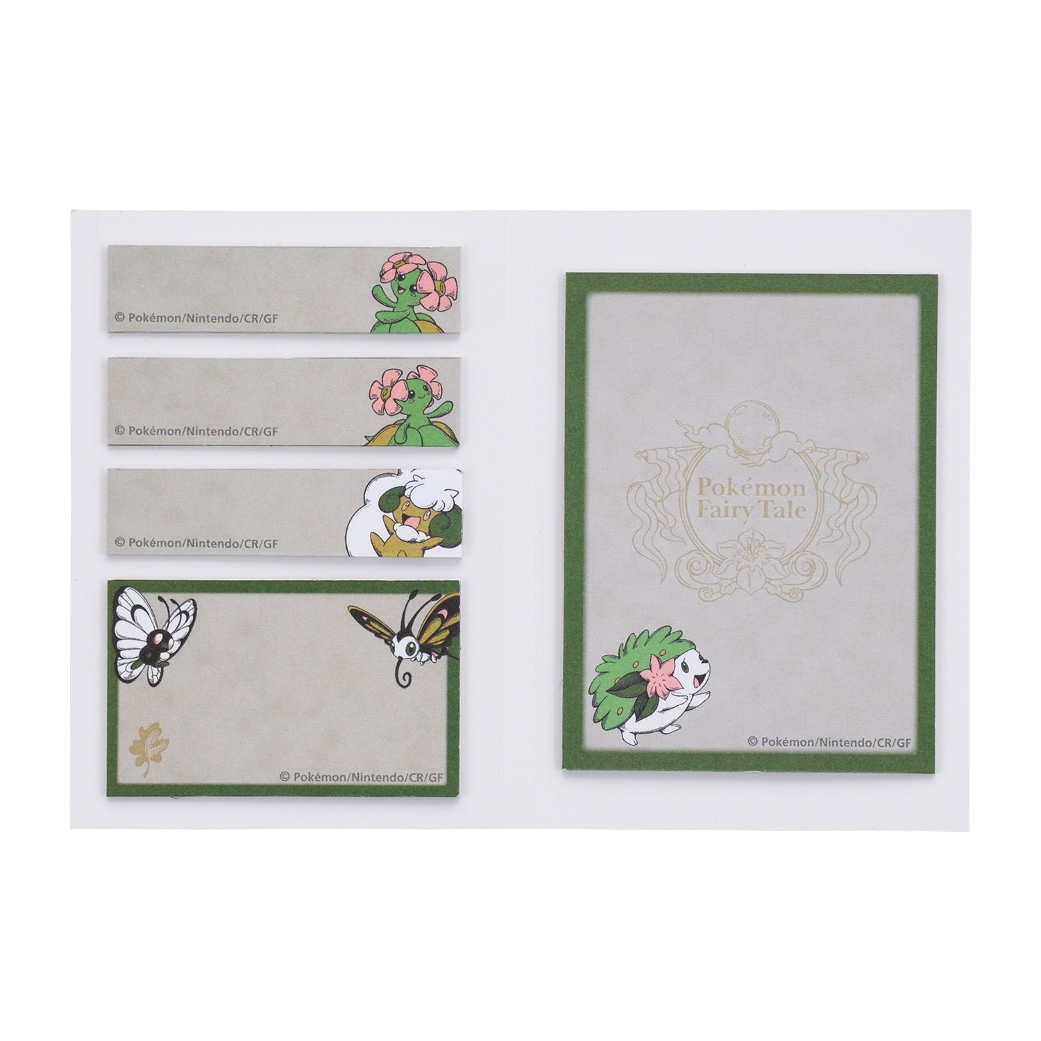 Shaymin book note with grassy design from Japan