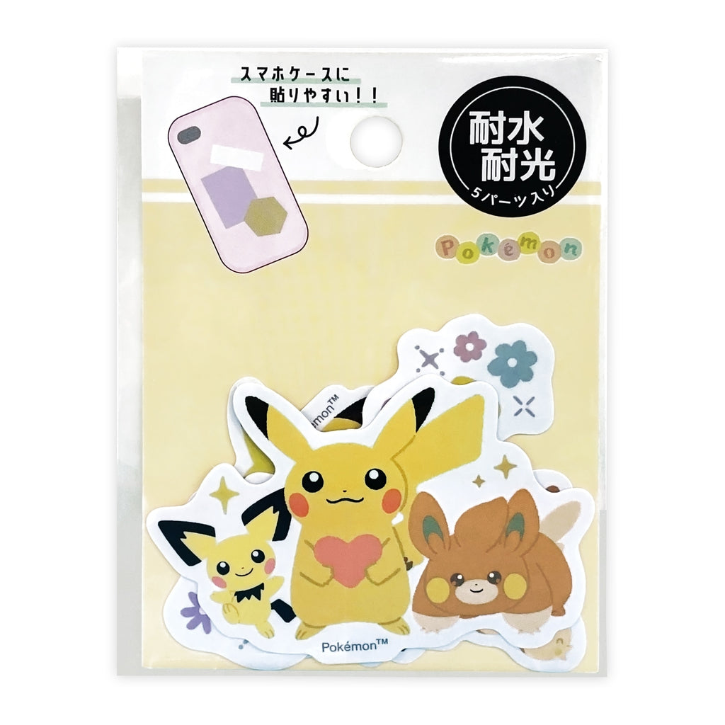 Mini deco collage sticker/Pikachu, Pichu, Pamo