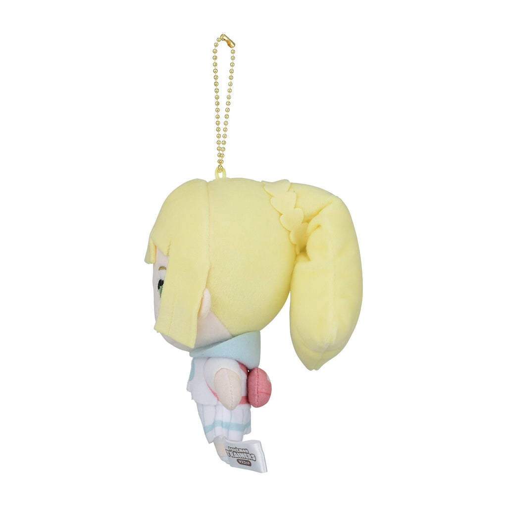 Pokemon Lillie plushie from Japan, holding pokeball and backpack