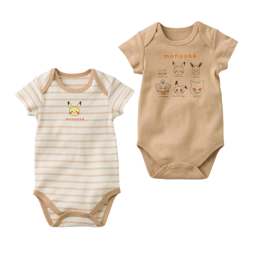Monpoke Short Sleeve Body Mini 2 Piece Set Border (70-80)