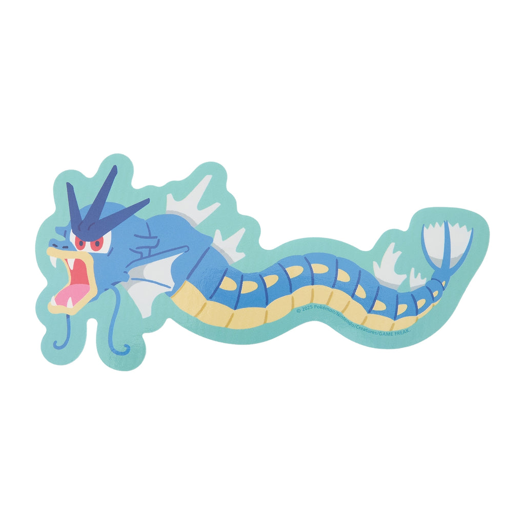Gyarados Pokemon sticker from Japan, featuring a long Water/Flying-type Pokemon design