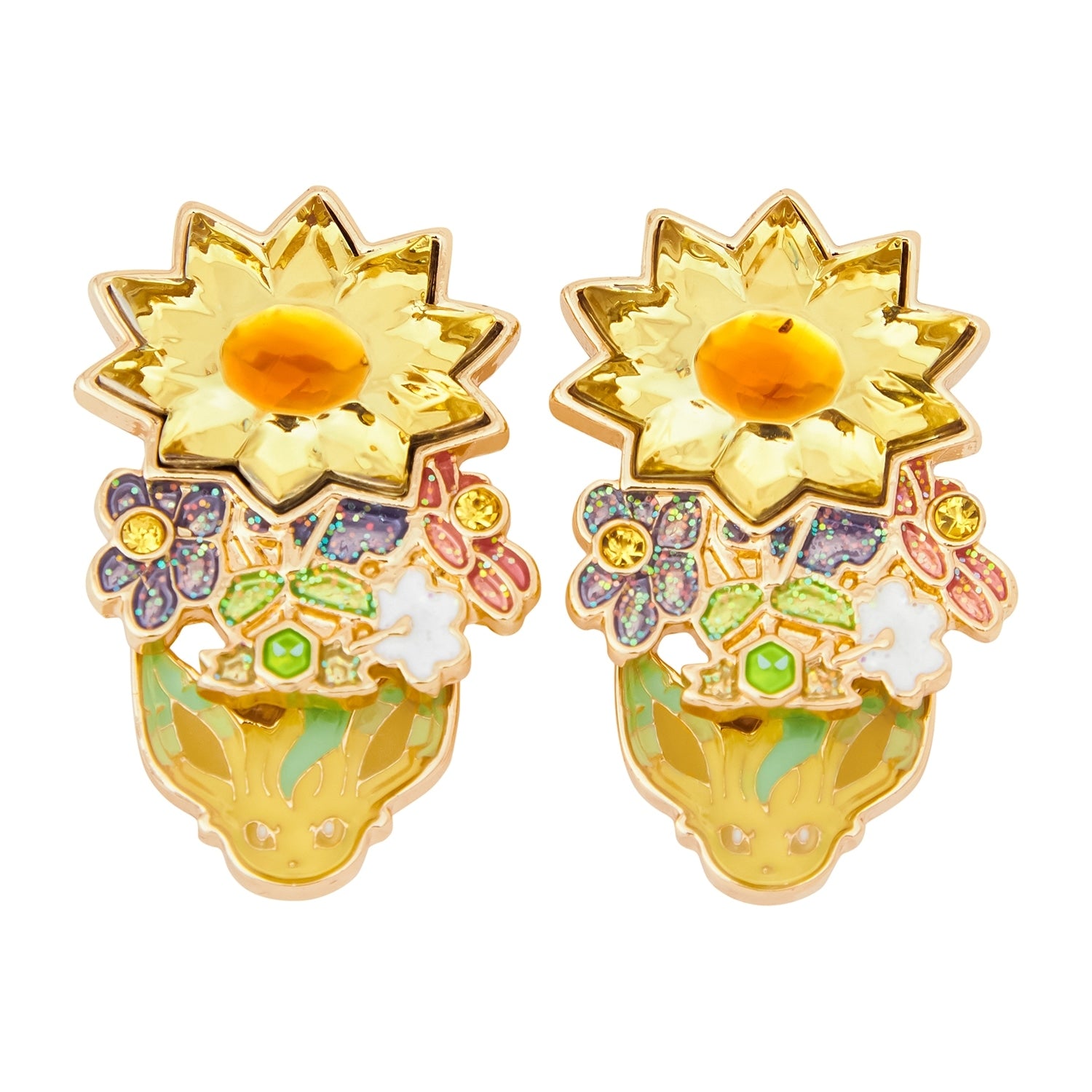 Pokémon Leafeon earrings with leaf design from Japan