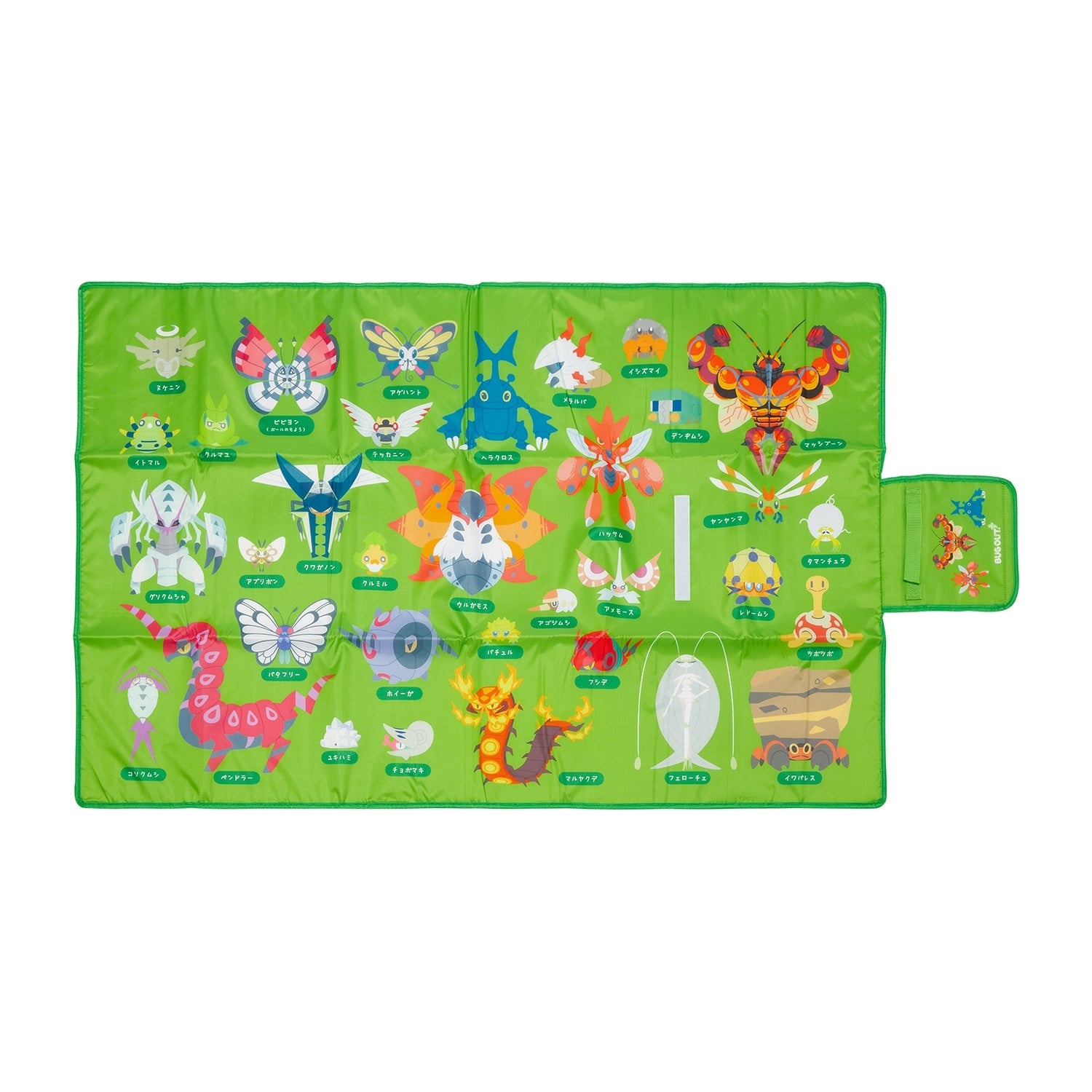 Official Pokemon Center Japan BUG OUT! item, collectible sheet with vibrant colors