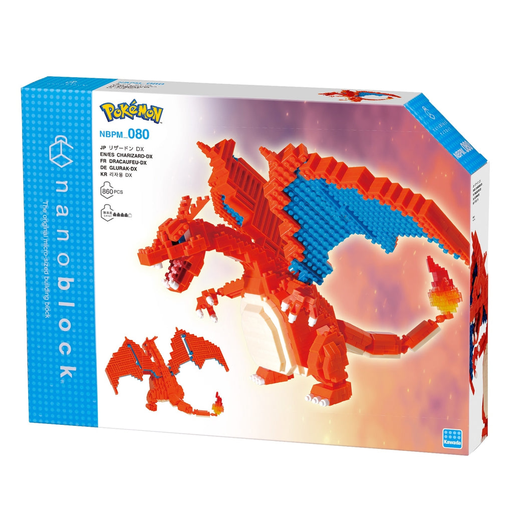 Nanoblock Charizard DX from Japan, detailed block structure