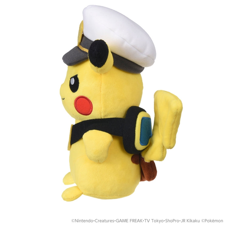 Pokémon Center Japan Captain Pikachu Plush – Goggles Ver. (#25)