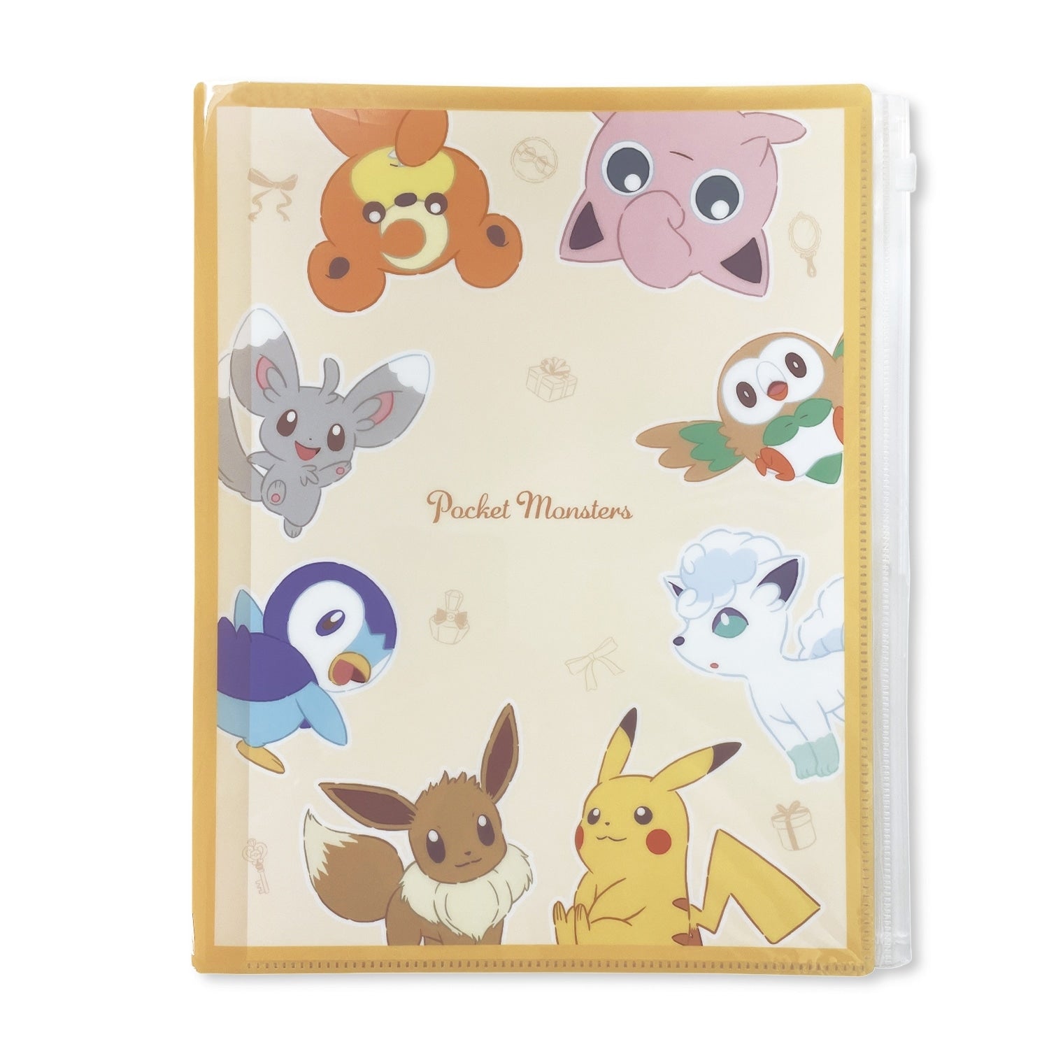 6 pocket clear file with zipper