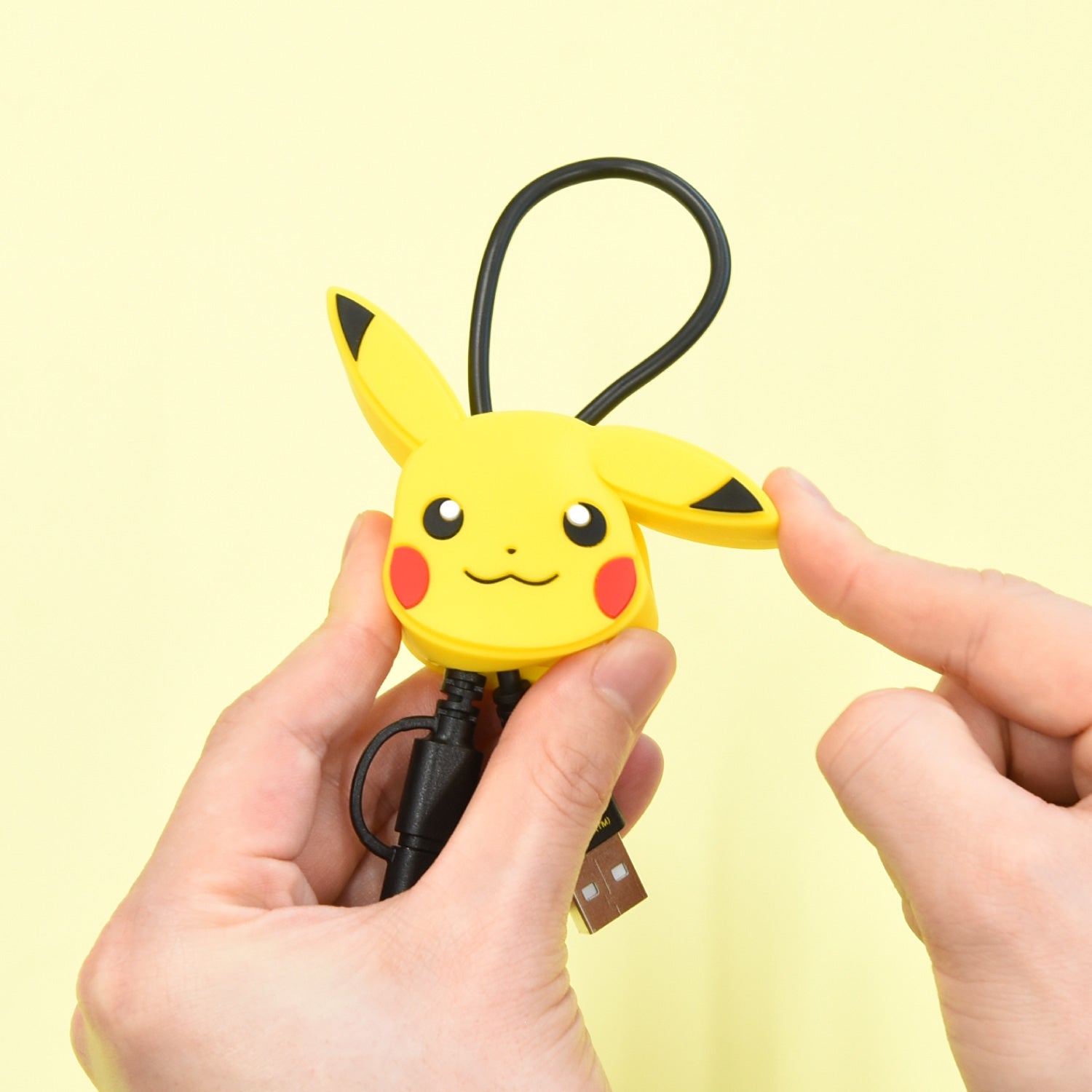 Multi-charging cable with mascot cover Pikachu