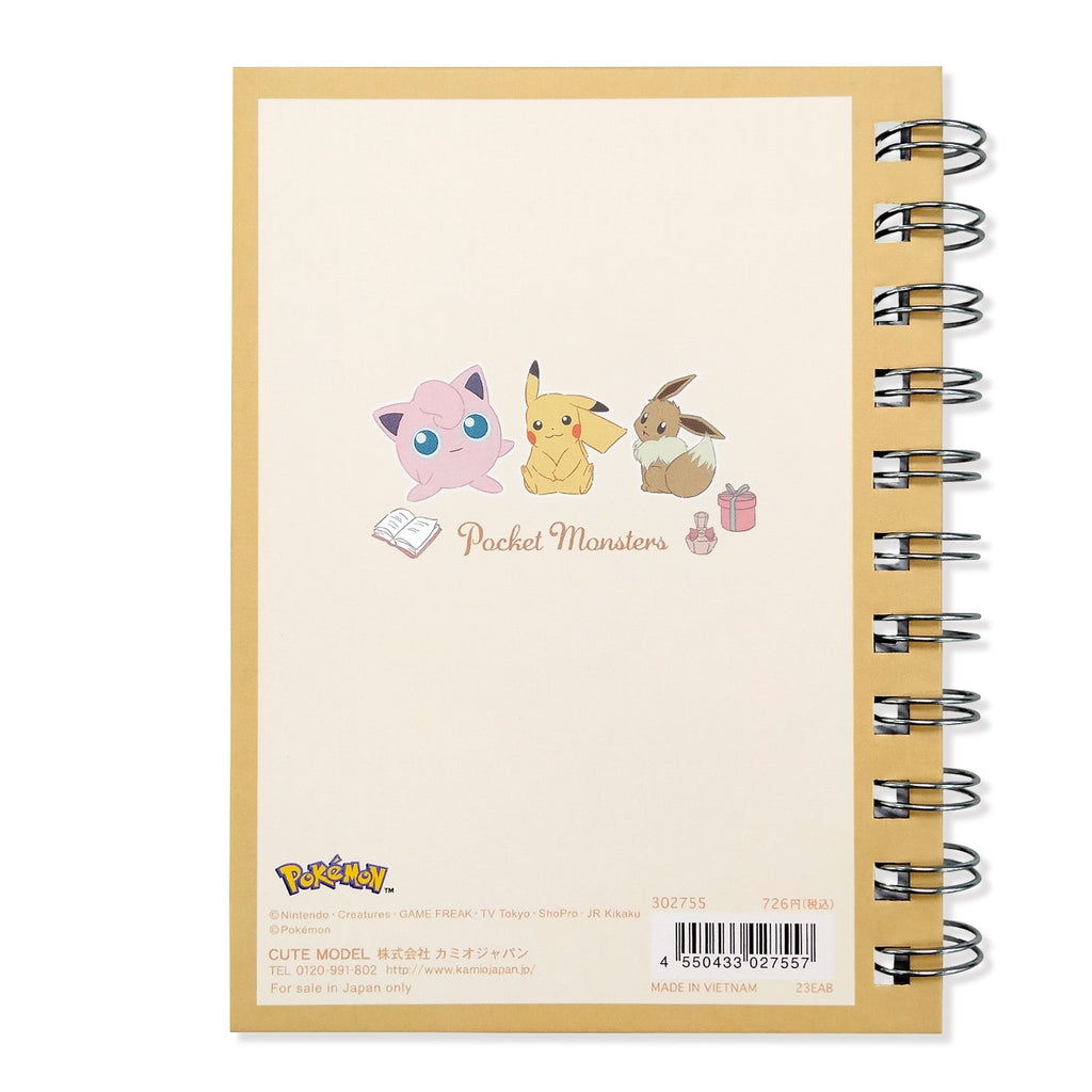 A6W ring notebook pages with Pokemon characters from Japan