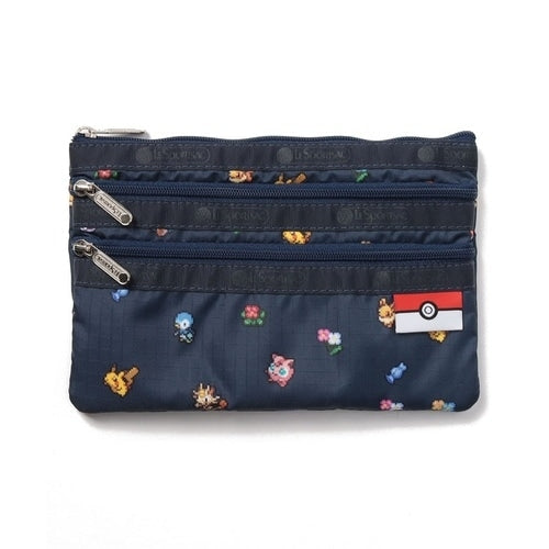 3-ZIP COSMETIC Pokemon and flowers