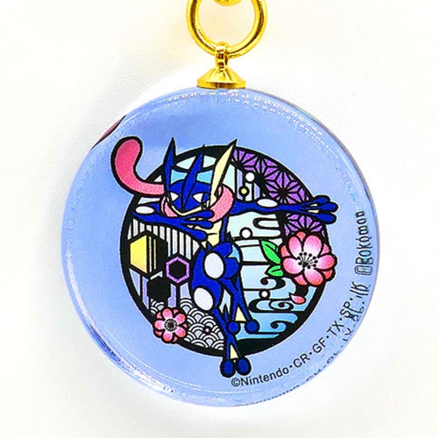 Netsuke figure of Greninja, a dark-type Pokemon from Japan, with intricate details