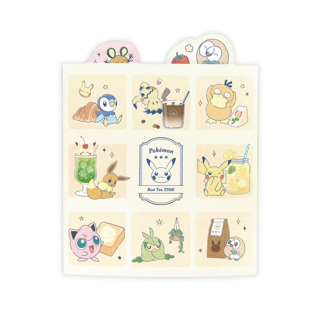 Patapata Memo HAPPY TEA TIME! notebook with colorful characters from Japan