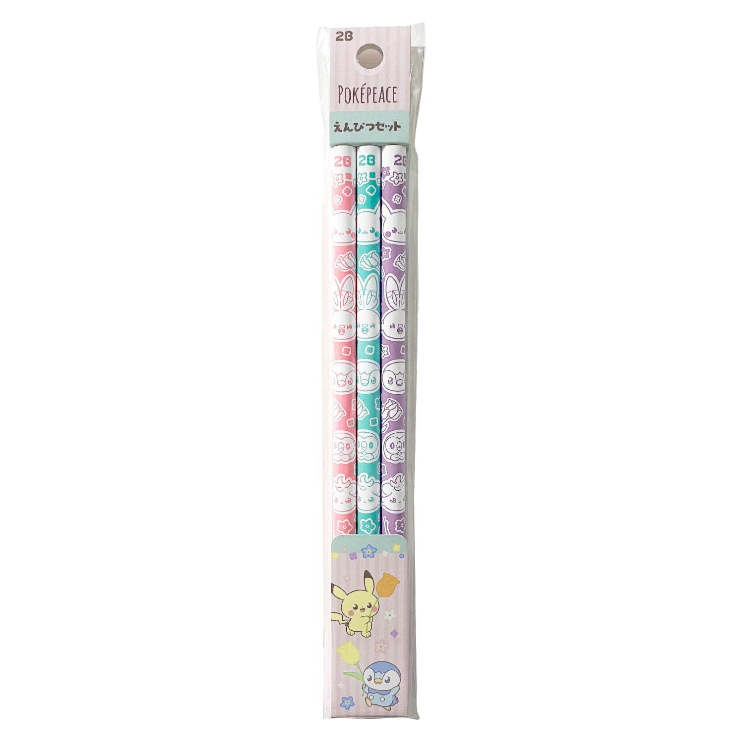 Pokepiece Flower series pencil set with floral design from Japan