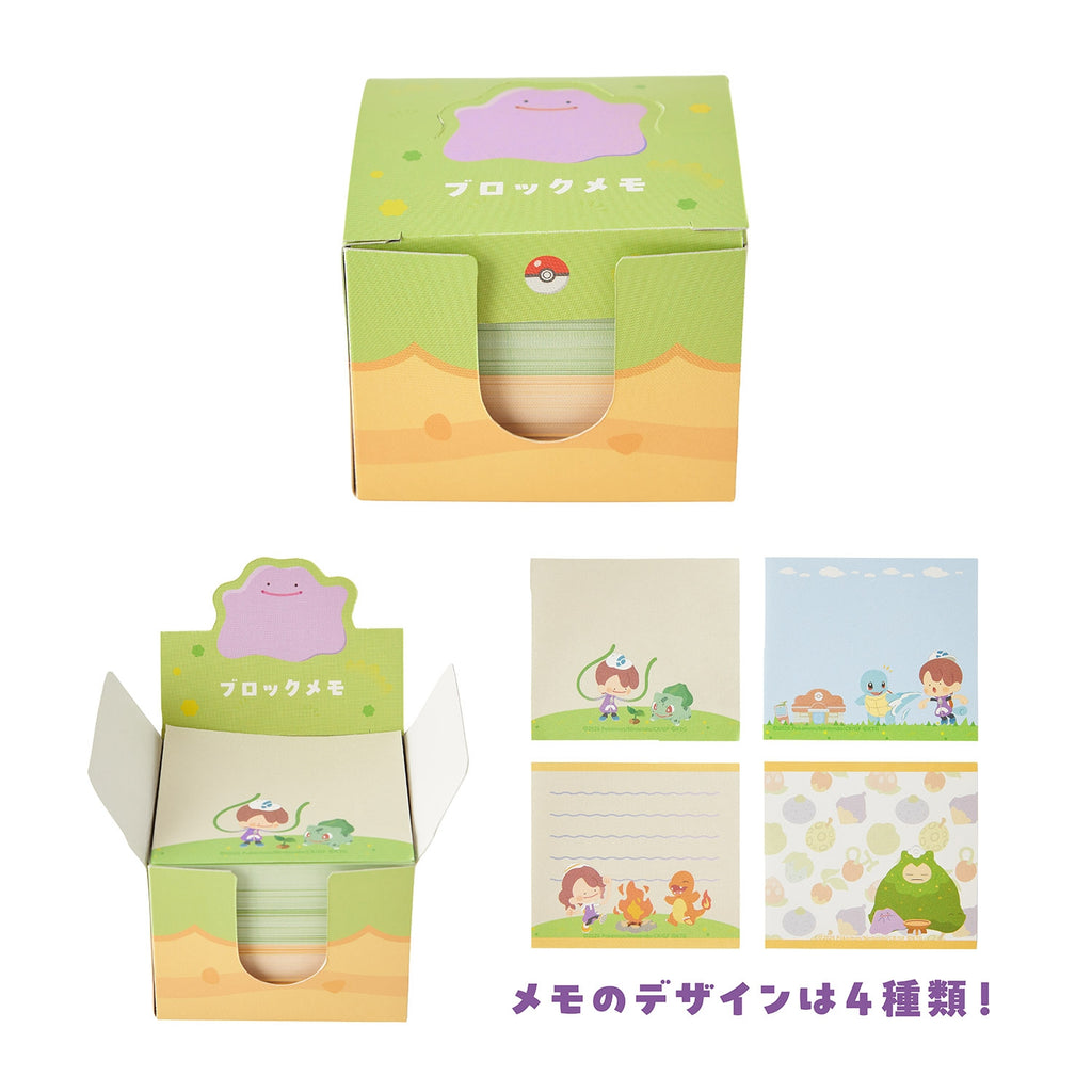 Close-up of Pokemon Block Memo Poco A pages, Japan exclusive item