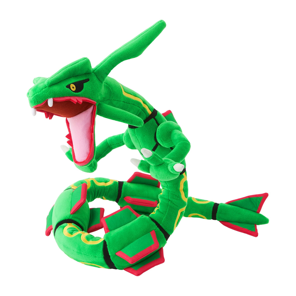 Long Stuffed Rayquaza plushie from Japan, vibrant colors
