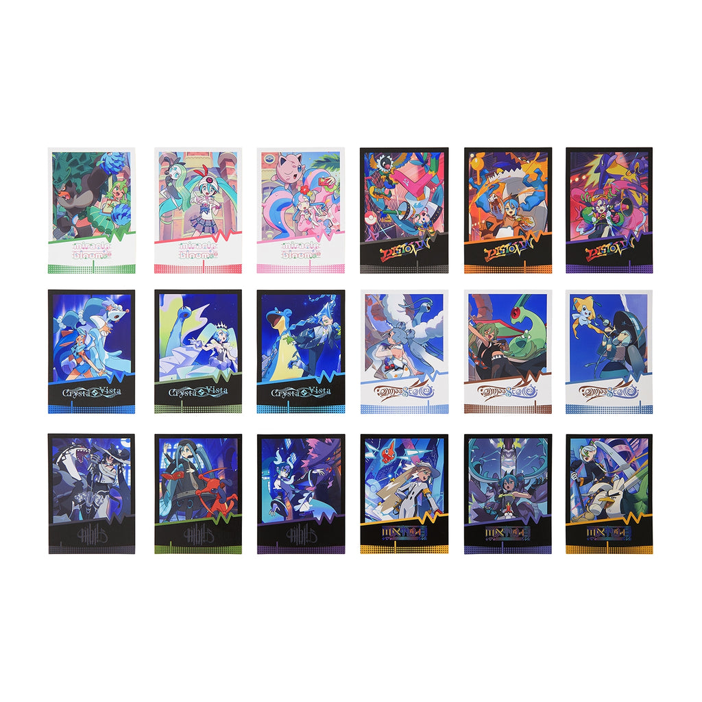 Authentic Pokemiku 18 Harmony Stage Photo Holder Set with 18 photo cards, made in Japan