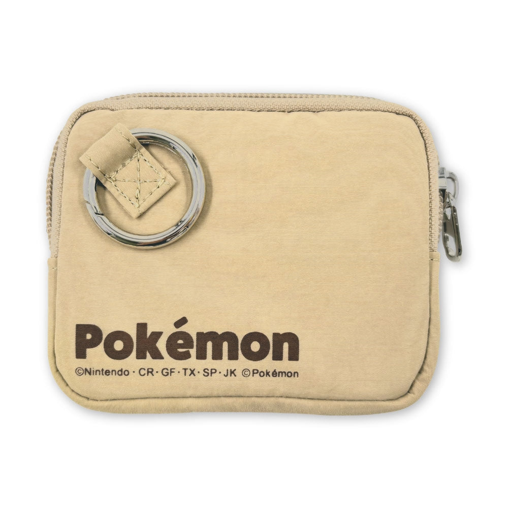 Slim mini pouch with carabiner color logo Mimikyu