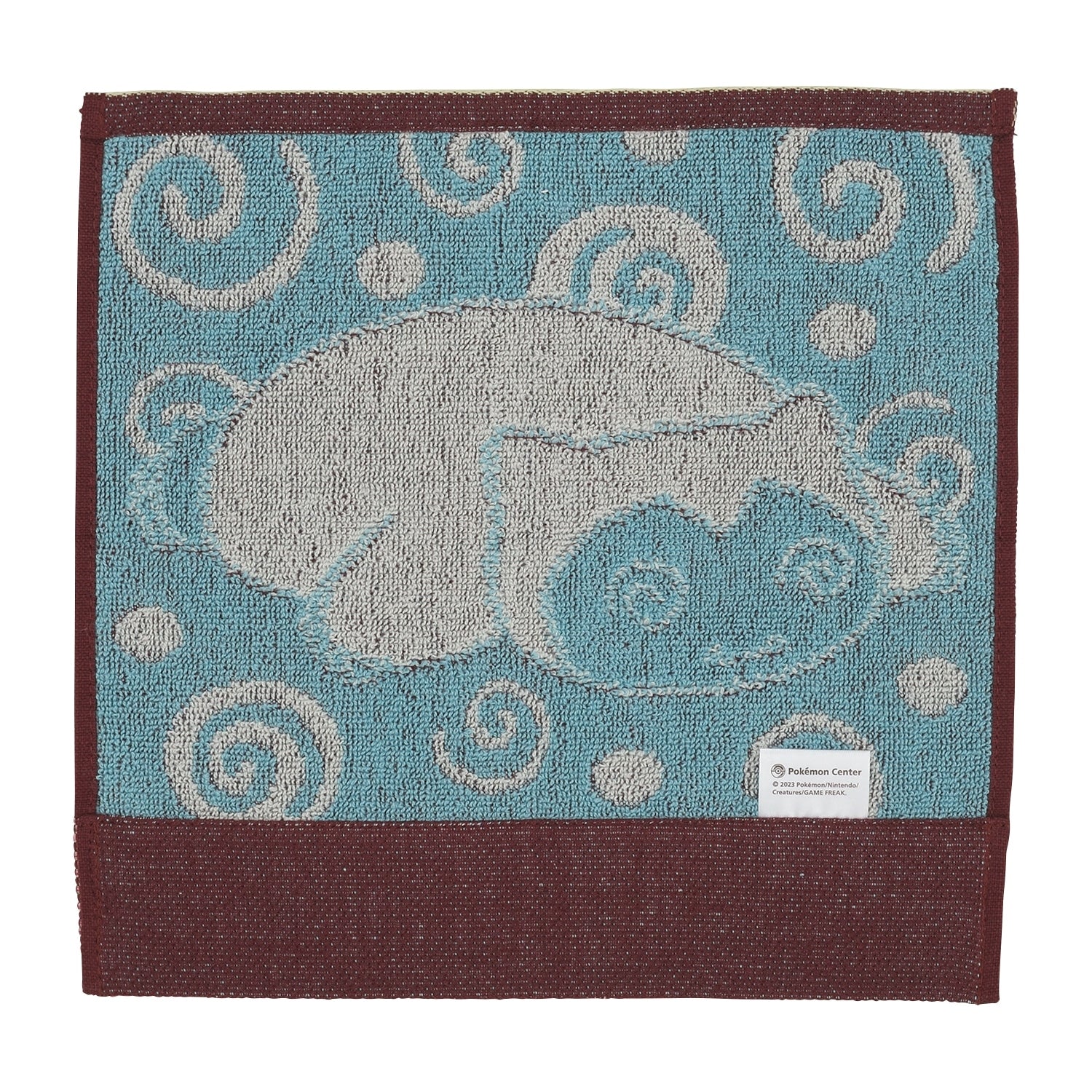 Close-up of Chikara Tsukita Pokemon hand towel, made in Japan with vibrant details