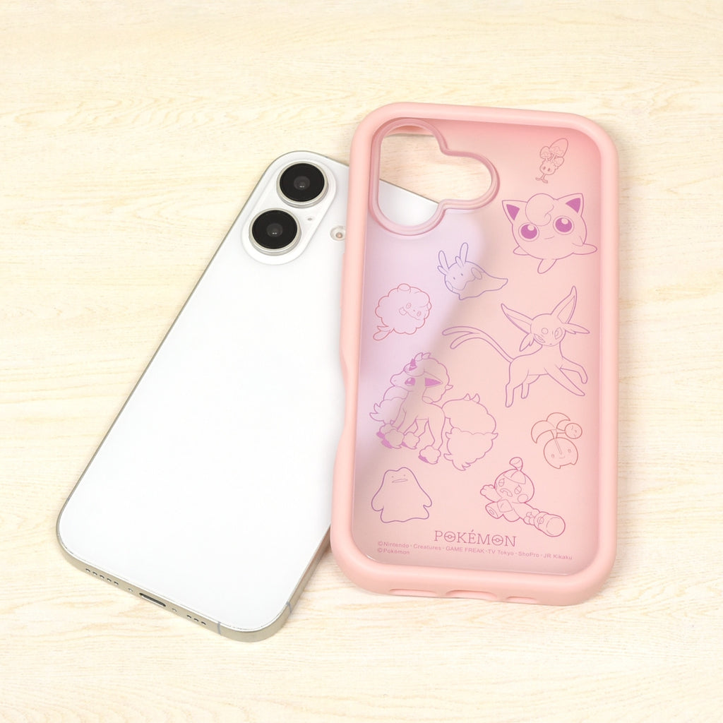 iPhone16 compatible plump frame case pink