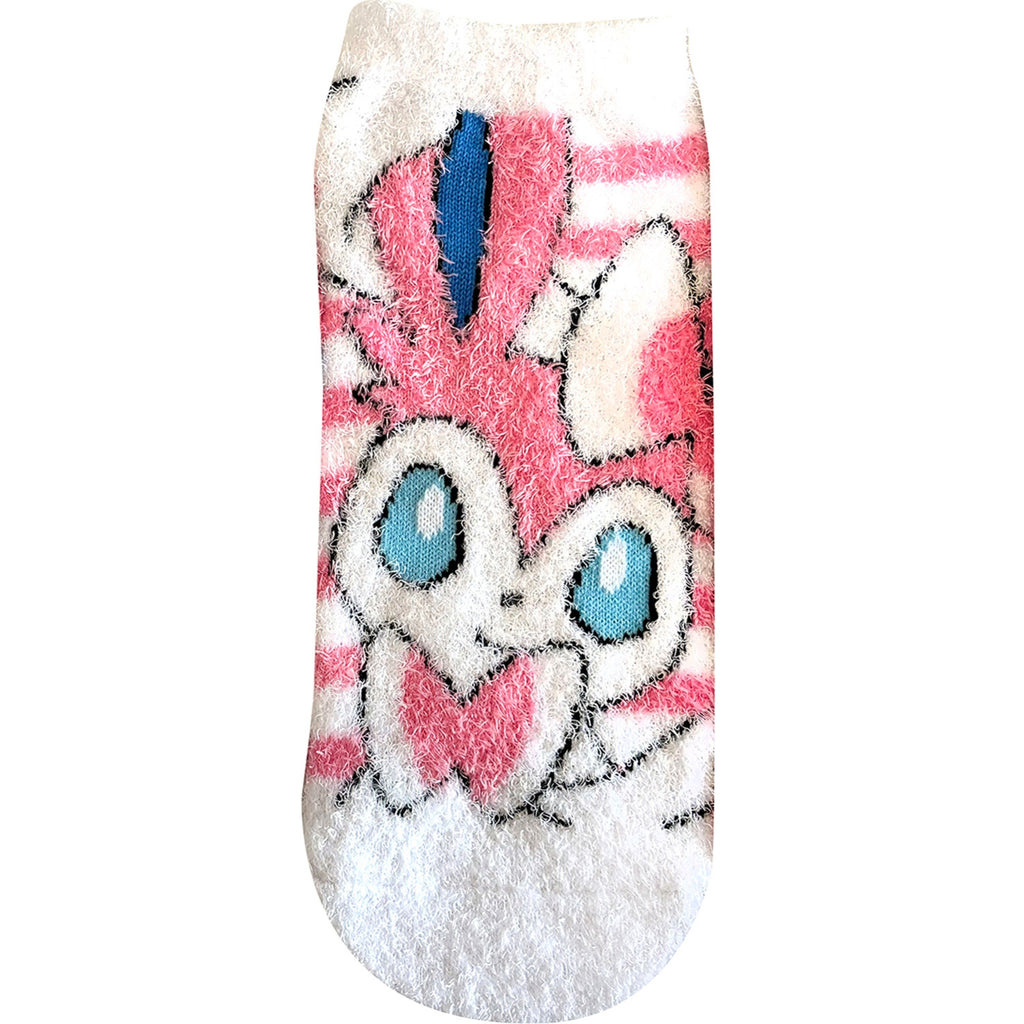 Fluffy socks Nymphia striped women's (23-25cm)