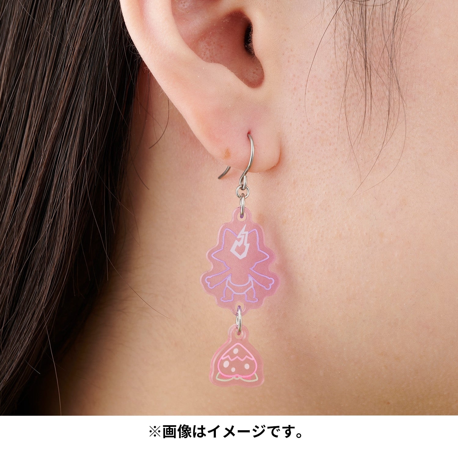 Authentic Japanese Pokemon earrings MOUDOKUKEN ELESEN with detailed character visuals
