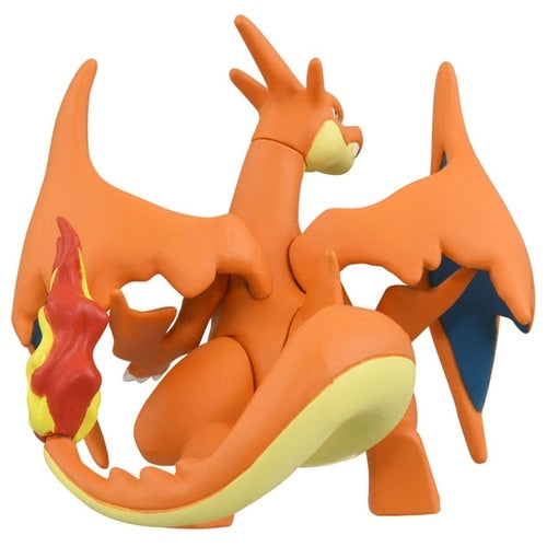 Moncolle Mega Charizard Y collectible from Japan, showcasing dynamic stance