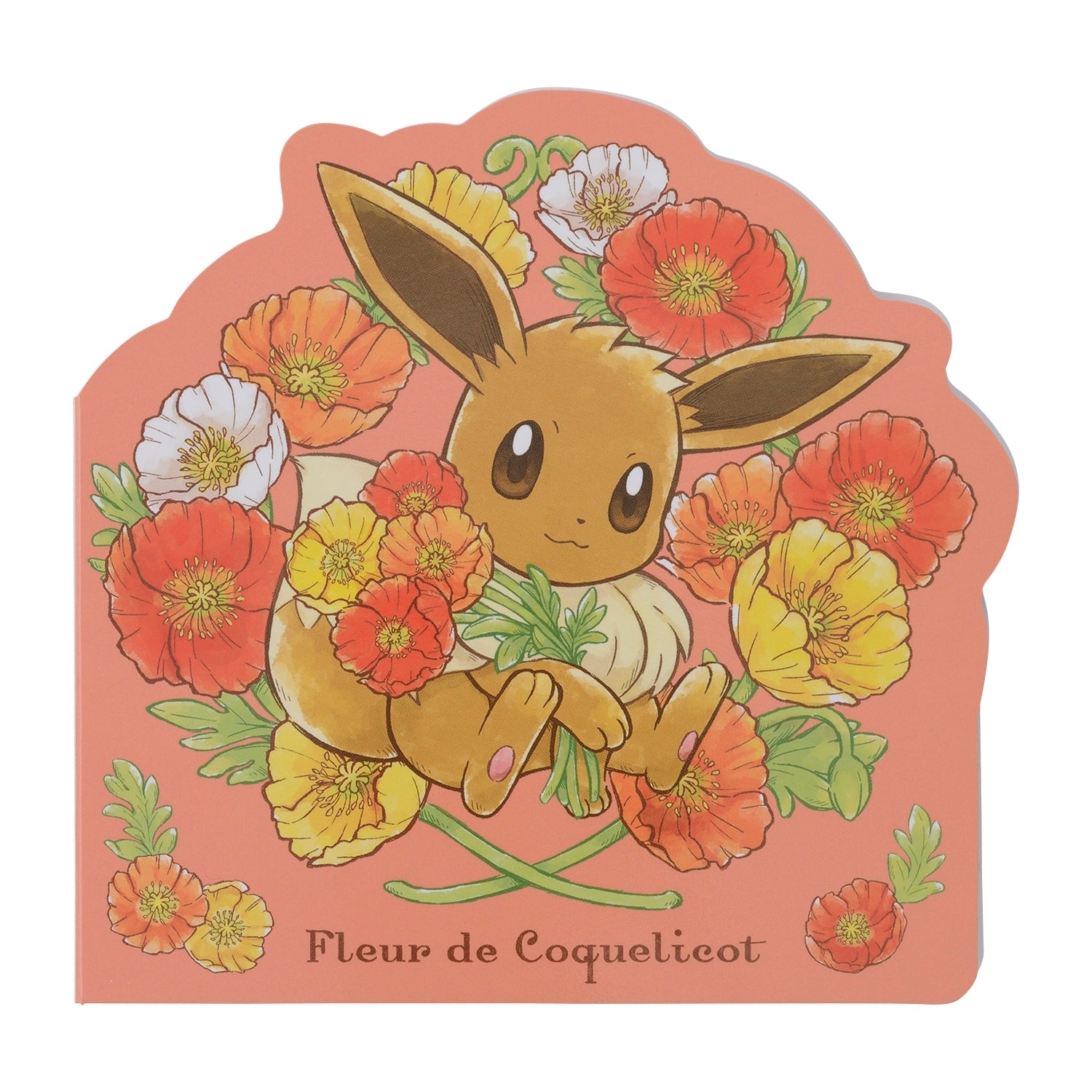 Pokemon Die-cut Memo Fleur de Coquelicot with floral design from Japan