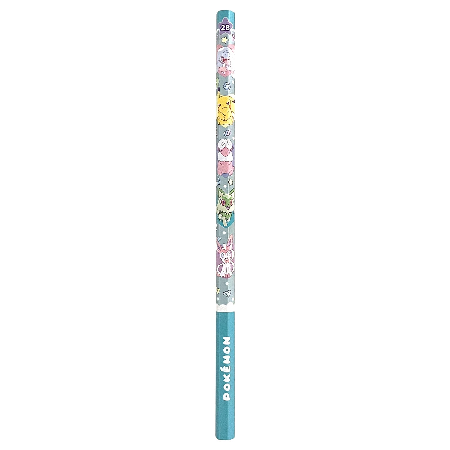 Official Pokemon Center Japan licensed Kakikata Pencil 2B Silver Scroll, a unique writing tool with a fancy design from Japan