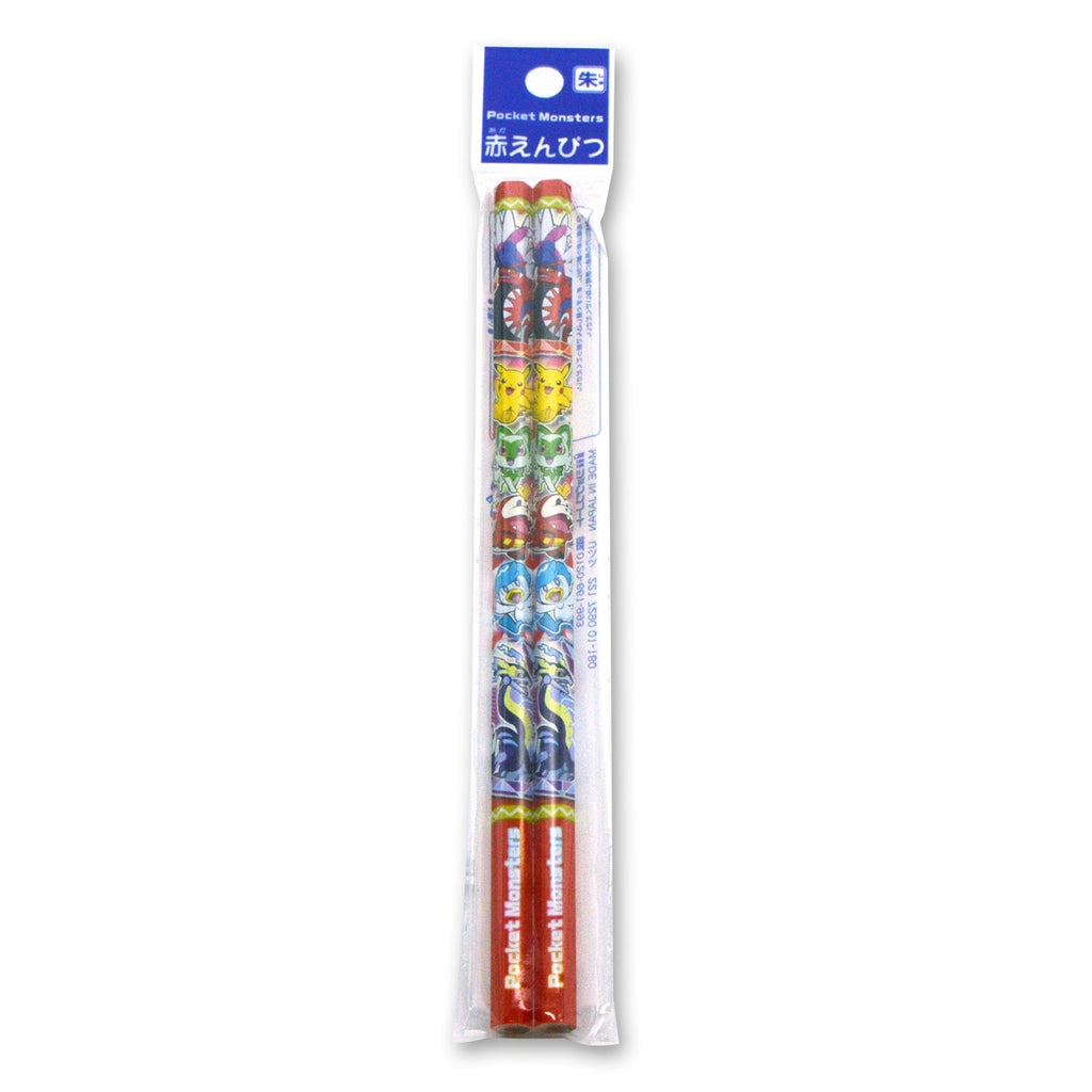 Red Pokemon pencil with Pokemon character from Japan, 0.7x17.7cm