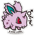 B-SIDE LABEL Pokemon sticker 032, detailed anime character from Japan, 6.1x5.9cm