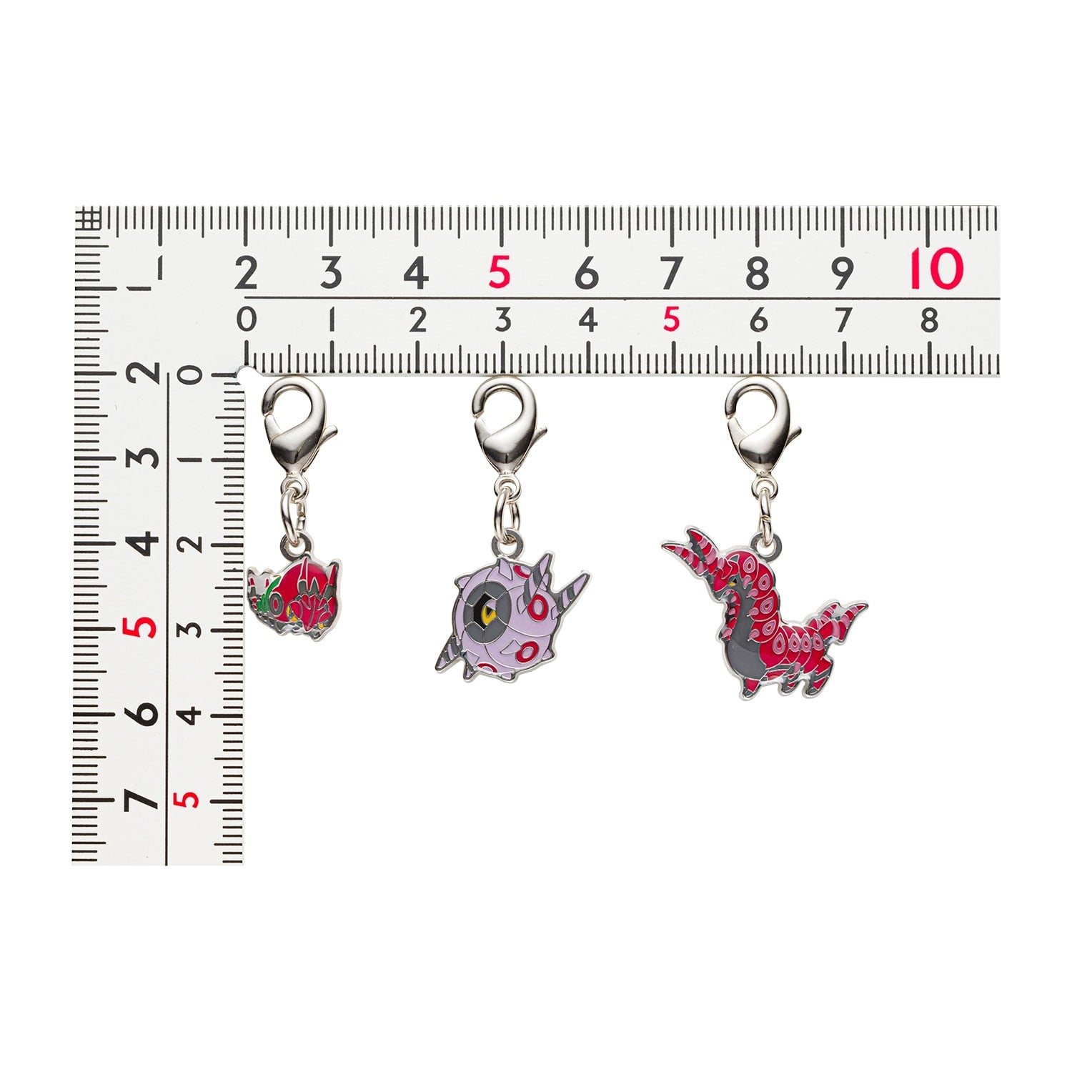 Official Pokemon Center Japan metal charm with compact size and Pokédex entries from Japan
