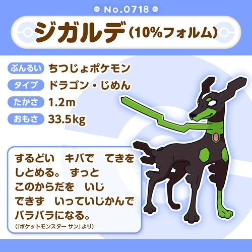 Collectible Pokémon Plush - Zygarde 10% Form, ships from Japan with love