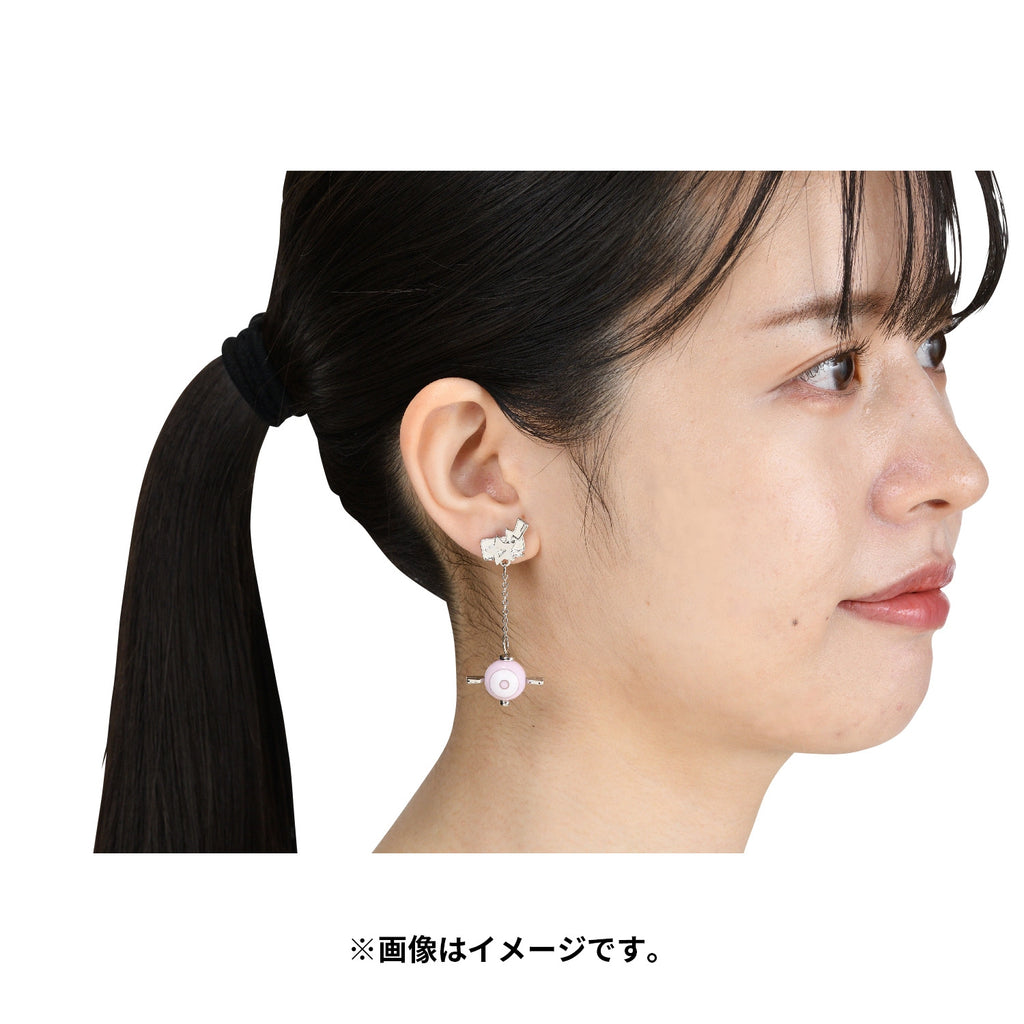 Back of Pokemon earrings, highlighting authentic Pokemon Center Online packaging, from Japan