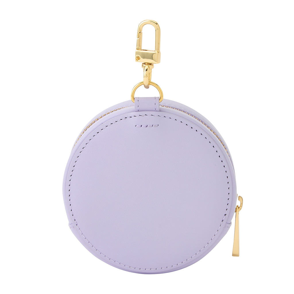 Genuine leather mini round pouch Metamon