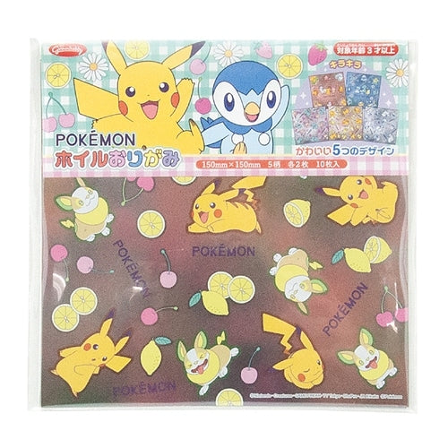 Pokemon foil origami from Japan, featuring intricate design and shiny surface
