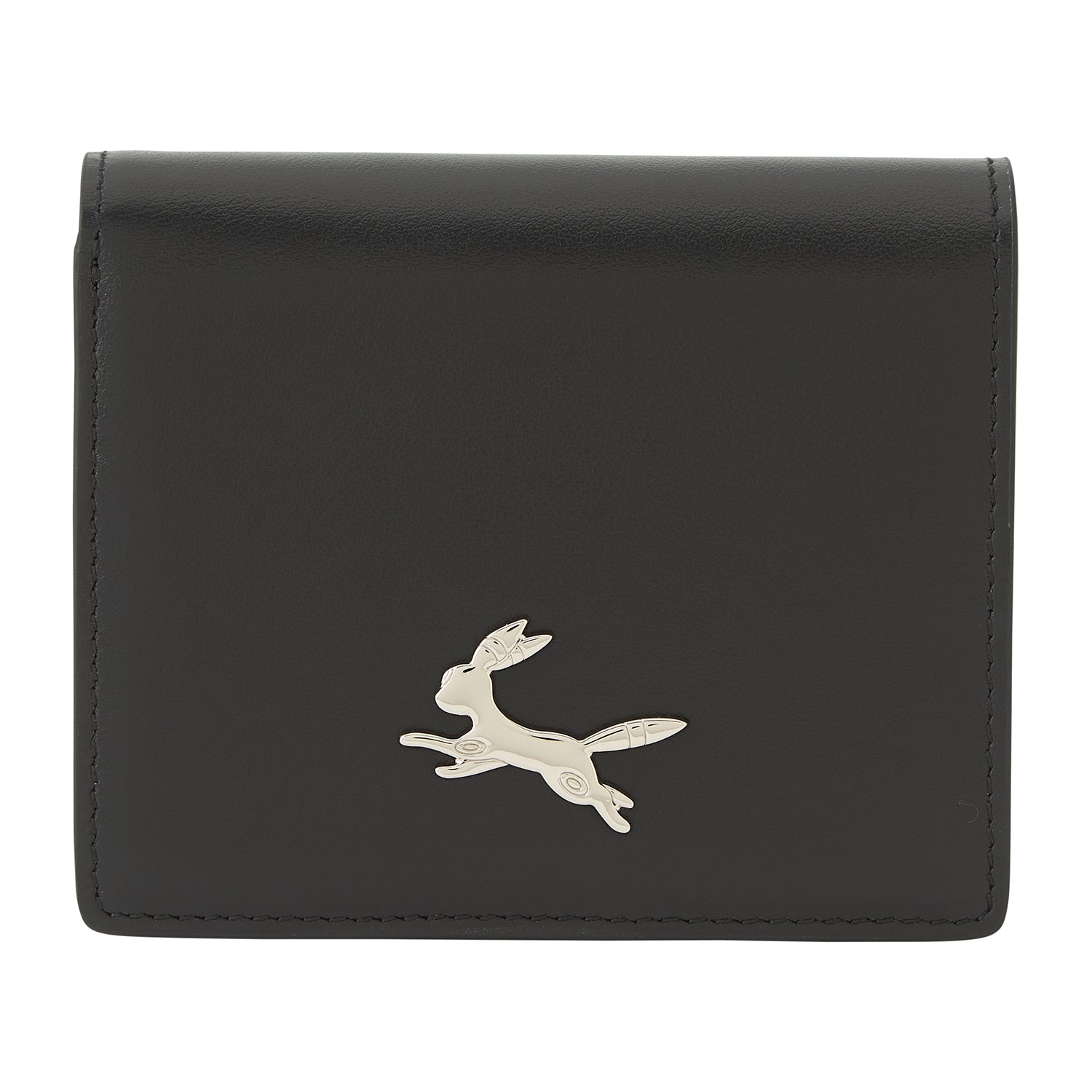 Genuine leather bifold wallet blacky