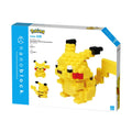 Nanoblock Pikachu DX from Japan, detailed block figure of Pikachu with bright yellow and brown colors